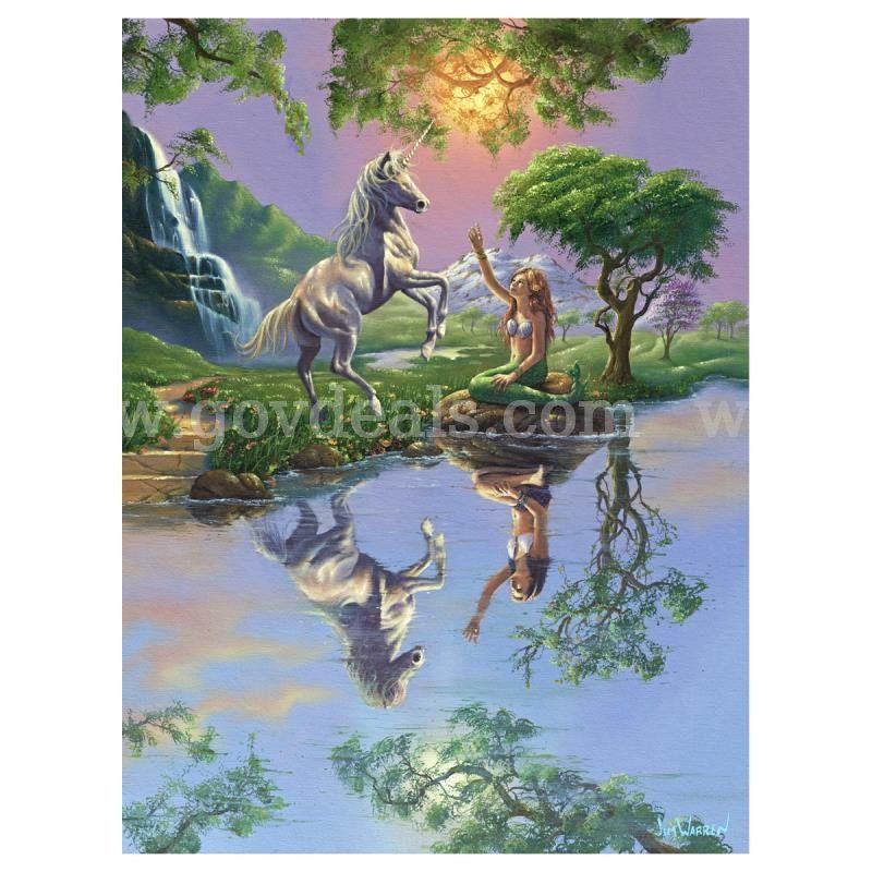 Jim Warren, "Mermaid Reflections" Limited Edition Fine Art