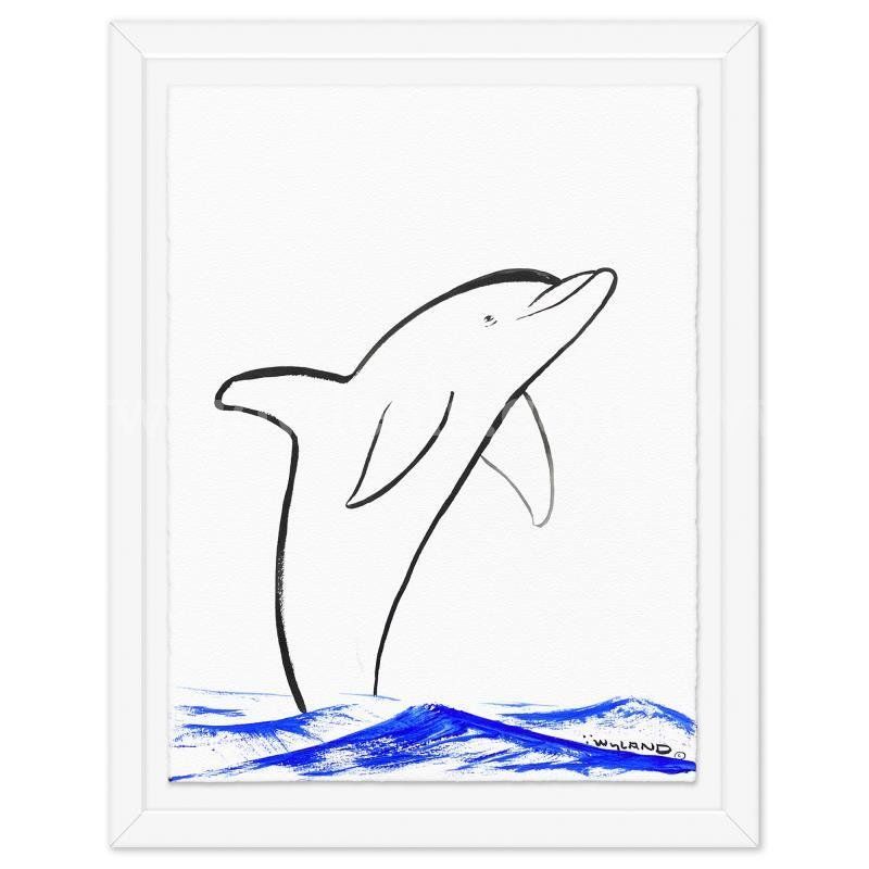 Wyland, "Dolphin" Original Fine Art