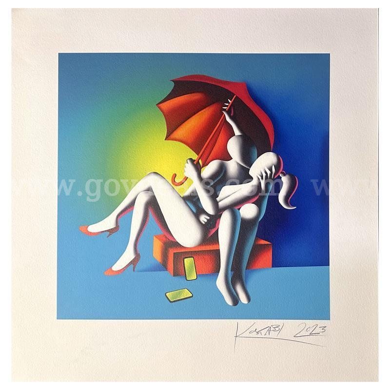 Mark Kostabi, "Liberi Dal Mondo Virtuale" Limited Edition Fine Art