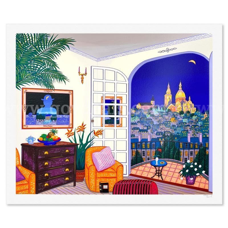 Fanch Ledan, "Interior with Magritte" Limited Edition Fine Art