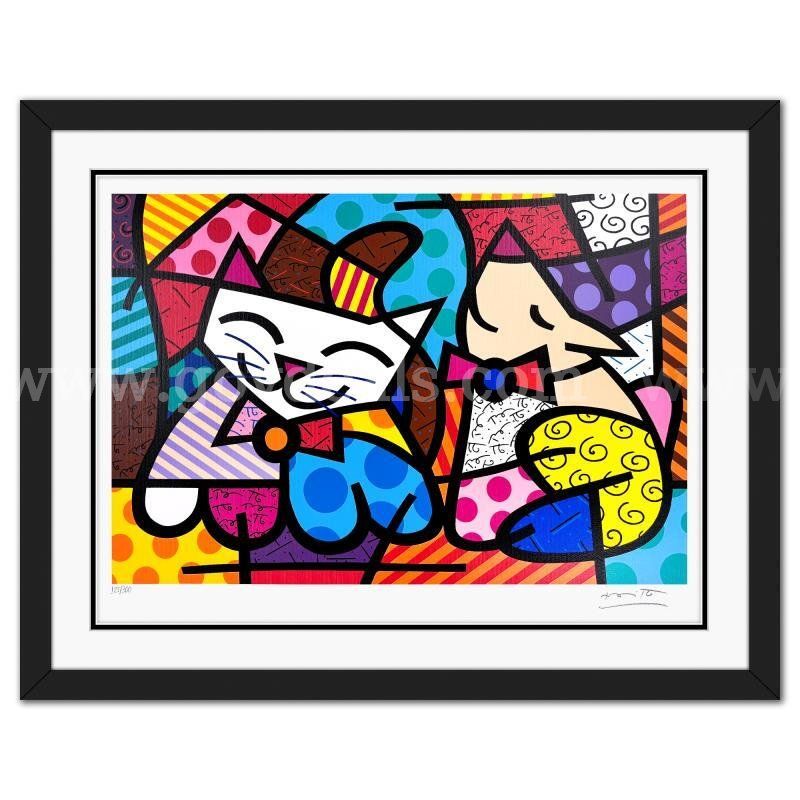 Britto, "Happy Cat and Snoob Dog" Limited Edition Fine Art