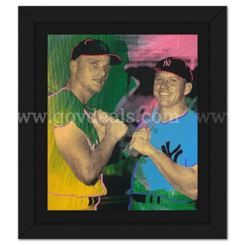 Steve Kaufman (1960-2010), "Mickey Mantel & Roger Maris" Limited Edition Fine Art