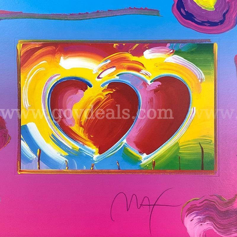 Peter Max, "Two Hearts on Blends" Limited Edition Fine Art
