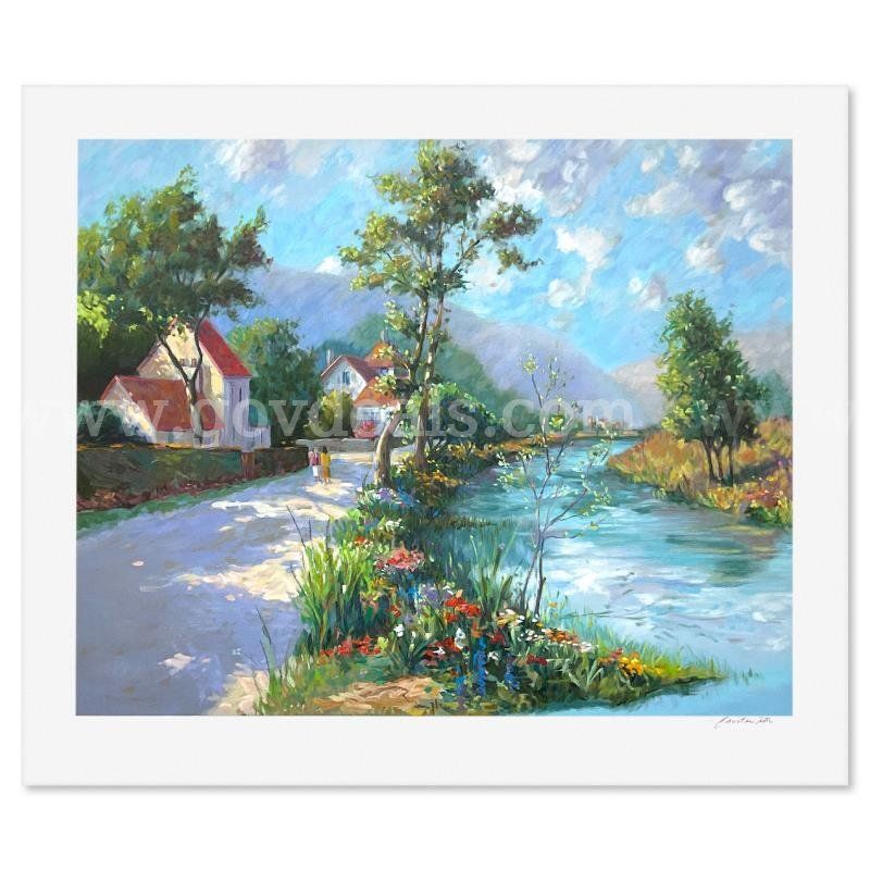 Christian Title (1932-2020), "Mountain Hamlet" Limited Edition Fine Art