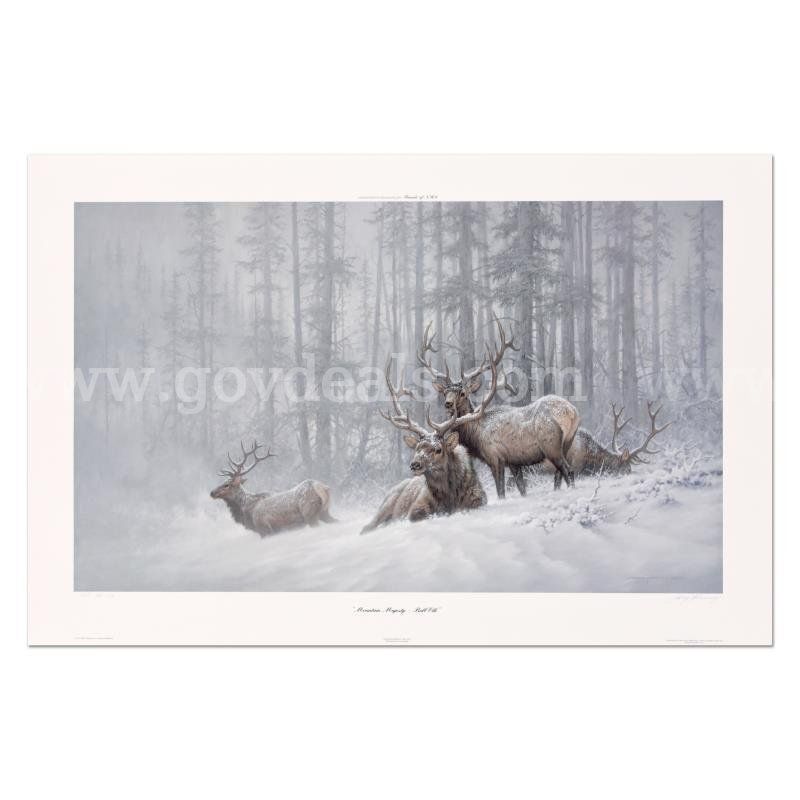 Larry Fanning (1938-2014), "Mountain Majesty (Bull Elk, NRA Edition)" Limited Edition Fine Art
