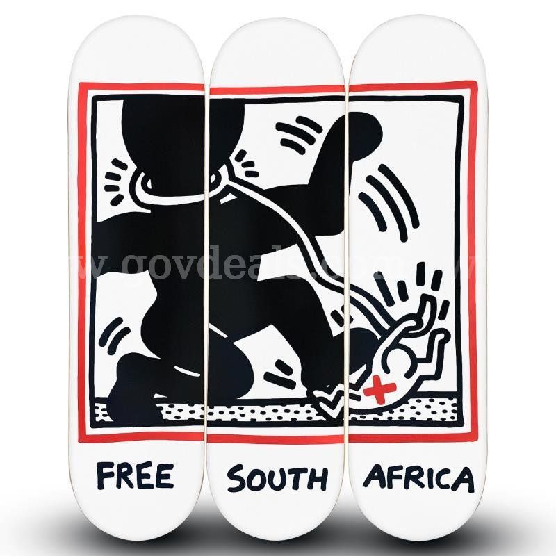 Keith Haring (1958-1990), "Free South Africa" Collectible Fine Art