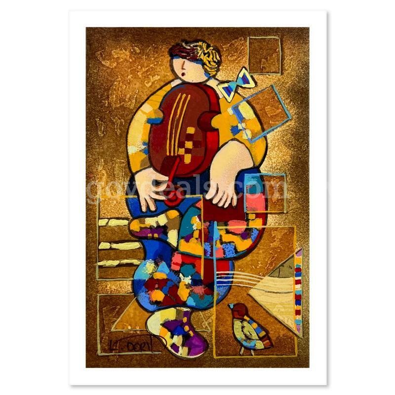 Dorit Levi, "Merry Violin" Limited Edition Fine Art