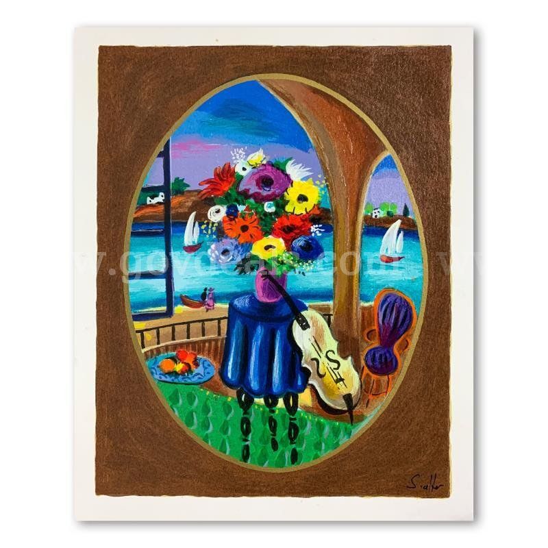 Shlomo Alter (1936-2021), "Balcony Flowers" Limited Edition Fine Art