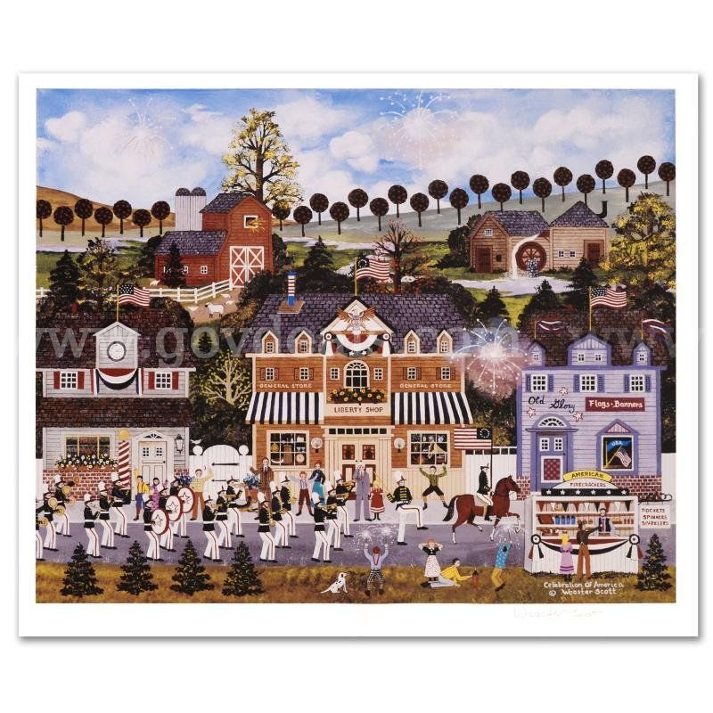 Jane Wooster Scott, "Celebration of America" Limited Edition Fine Art