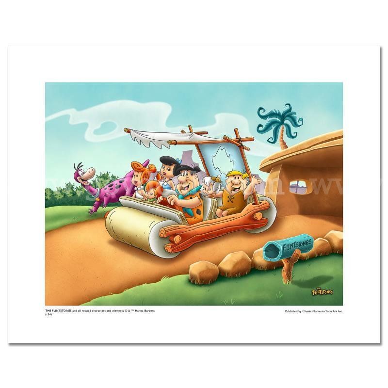 The Flintstones, "Classic Car" Limited Edition Fine Art