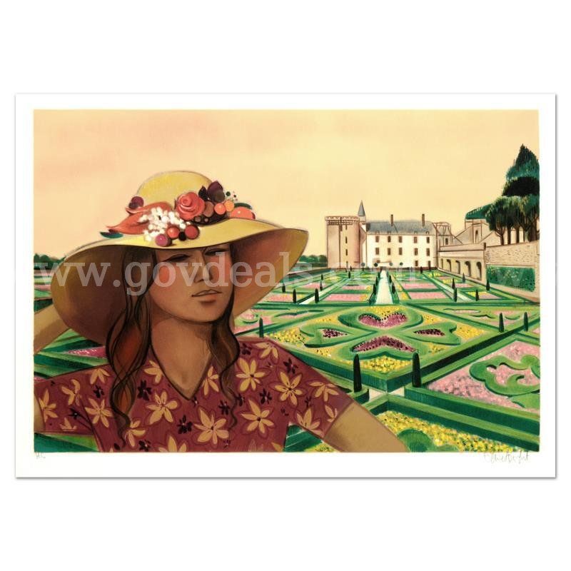 Robert Vernet Bonfort, "Chateau and Gardens" Limited Edition Fine Art