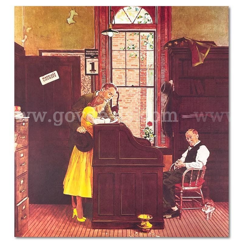 Norman Rockwell (1894-1978), "Marriage License" Limited Edition Fine Art