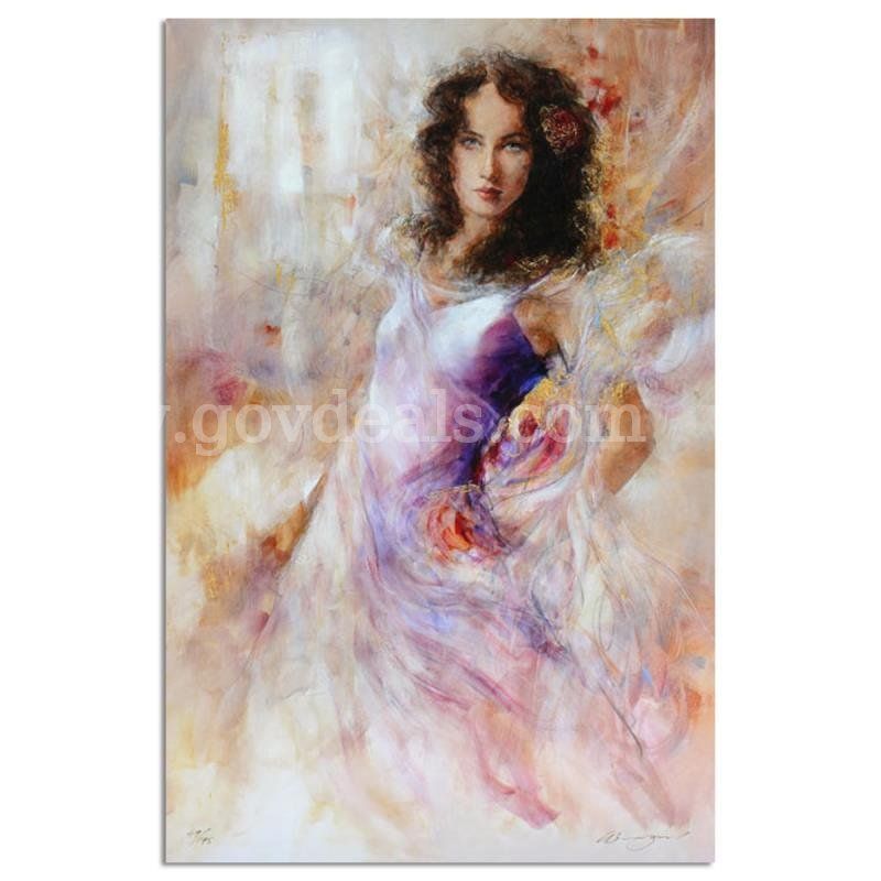 Gary Benfield, "Alana" Limited Edition Fine Art"Alana" is a limited edition giclee on canvas with goldleaf accents by Ga