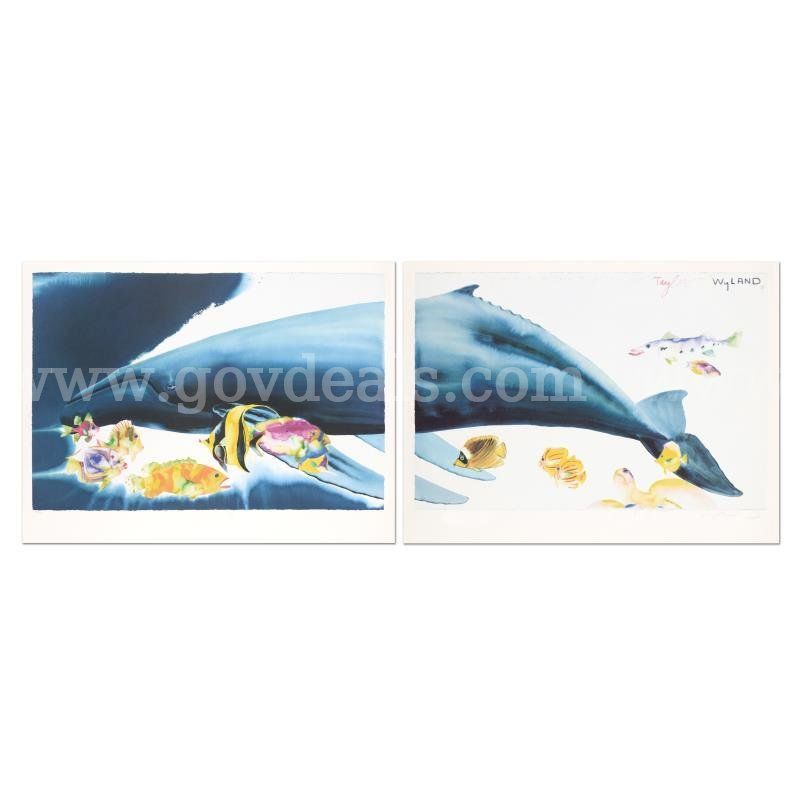 Wyland, "I Want to Dive into Your Ocean (Diptych)" Limited Edition Fine Art
