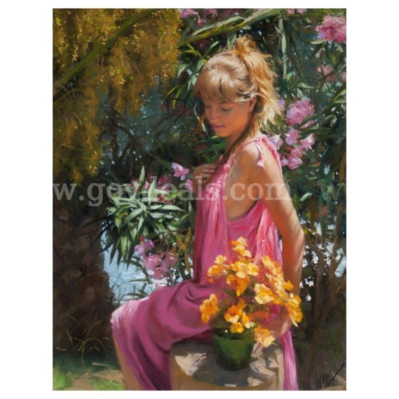 Vicente Romero, "In the Garden by the Sea" Limited Edition Fine Art