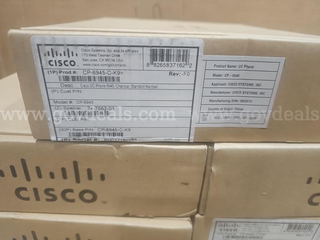 Lot of 7 Cisco CP-6945-C-K9 IP Phones