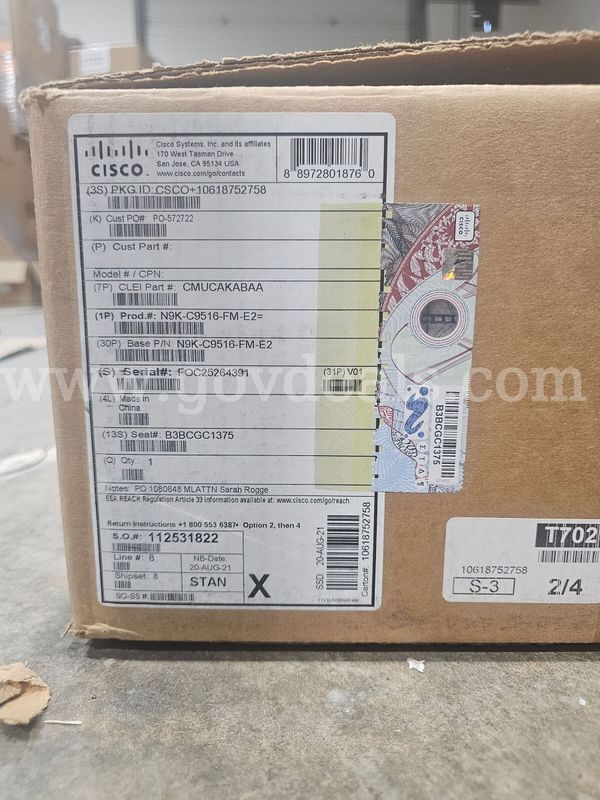 Cisco N9K-C9516-FM-E2 Fabric Module for Nexus 9516 – 100G