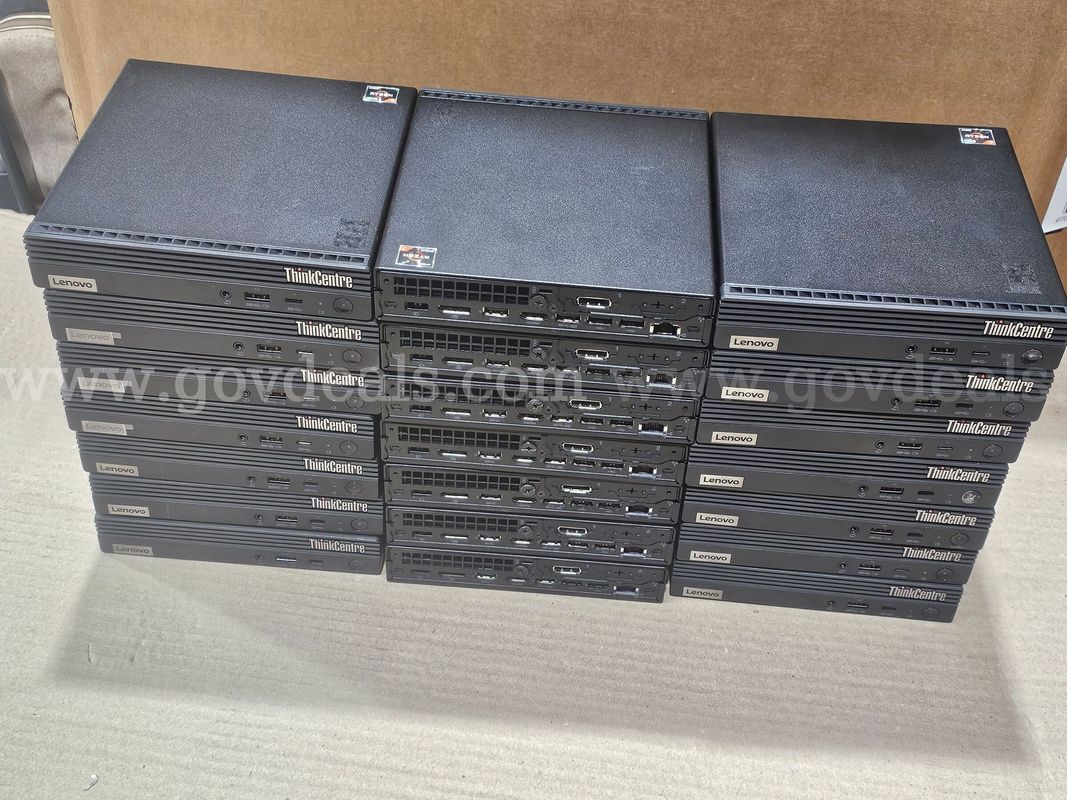 Lot of 21 Lenovo ThinkCentre M75q Gen 2 Tiny PCs – Ryzen 7 PRO 4750GE – 16GB – 256GB NVMe