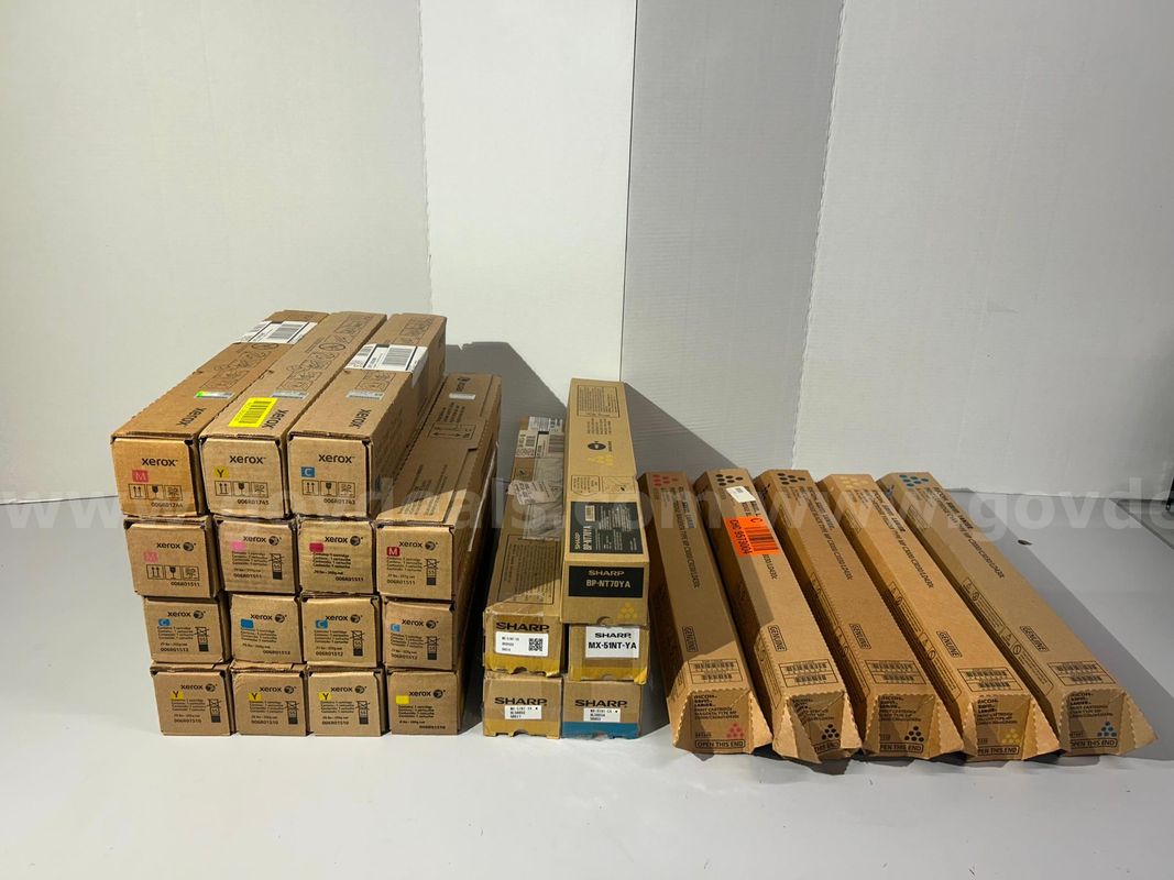 Lot of HP, Xerox, Sharp, Ricoh Toner Ink Cartridges - OEM Genuine New Printer Cartridges