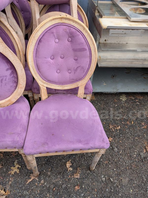 Lot of 18 Purple Dining Room Chairs