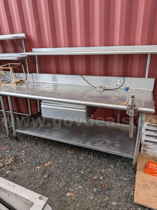 78" Stainless Steel Table With Can Opener