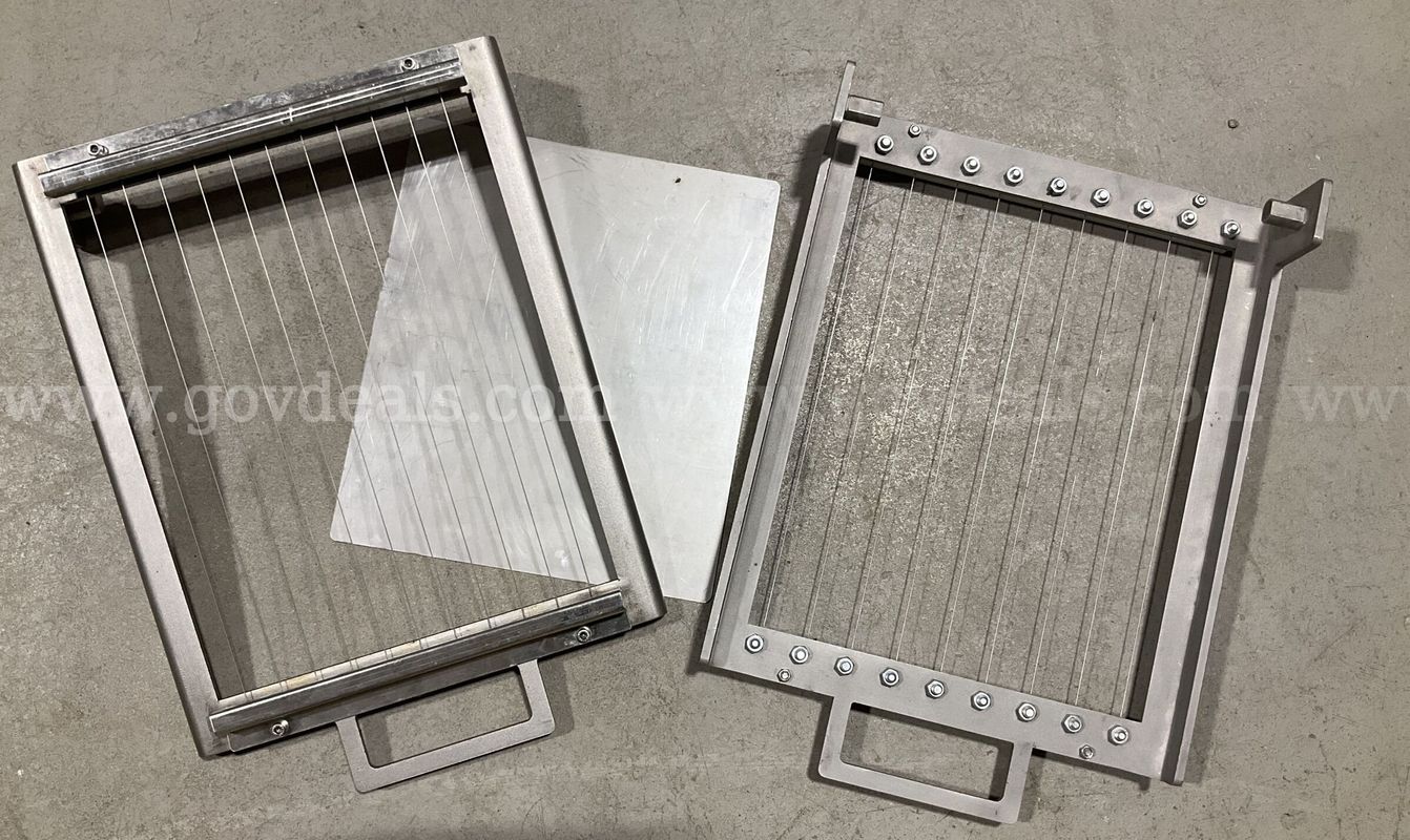 Commercial Stainless Steel Wire Slicer Frames & Grooved Base Set - Soap / Cheese / Food Cutter Replacement Parts