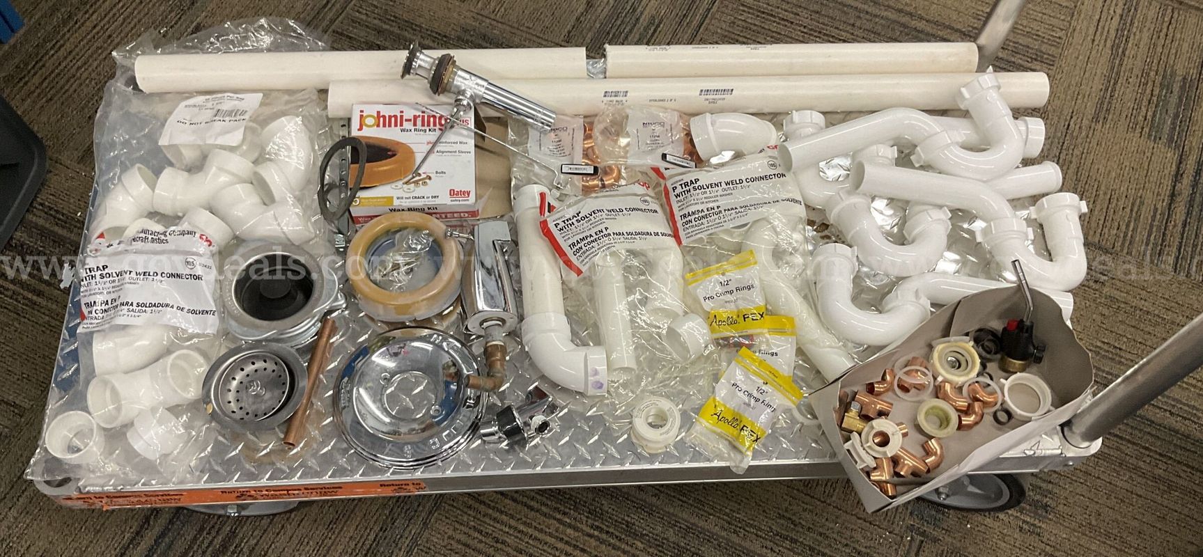 Huge Plumbing Contractor / DIY Lot – PVC, Copper Fittings, P-Traps, PEX, Faucet & Shower Trim
