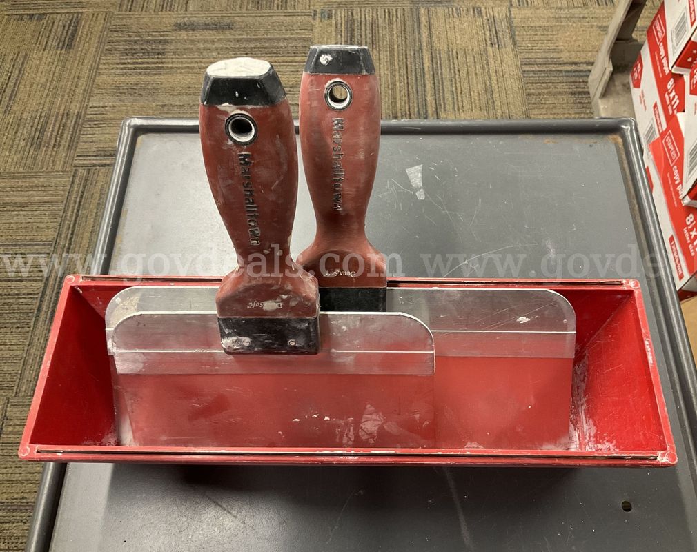 Marshalltown Taping Knife Set & Mud Pan – Drywall Tools Lot 8" and 12"