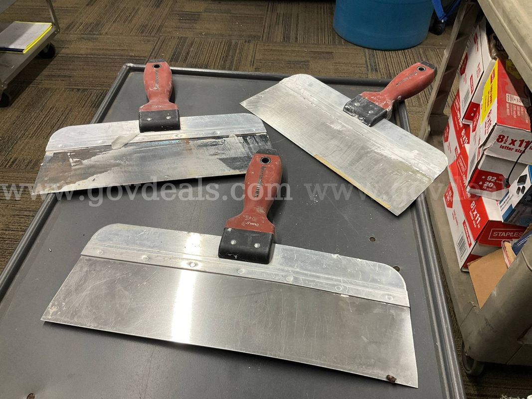 Lot of 3 Marshalltown DuraSoft Drywall Taping Knives (1)14" and (2) 12"
