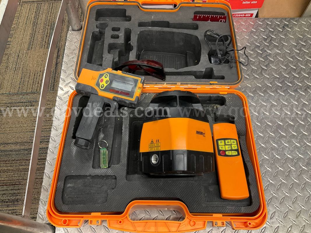 Johnson AccuLine Pro Rotary Laser Level Kit w/ Receiver, Remote, Charger & Case