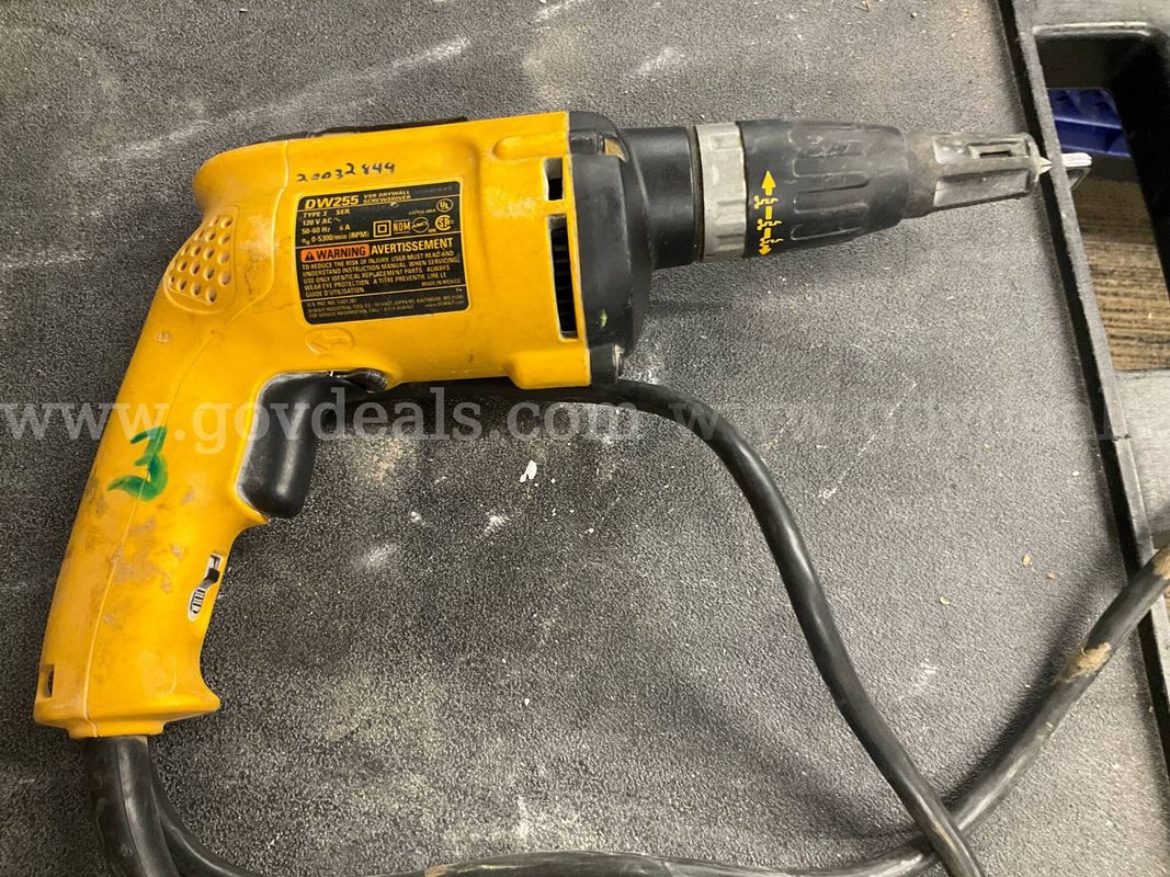 DeWalt DW255 6.0A Corded VSR High-Speed Drywall Screwdriver / Screw Gun