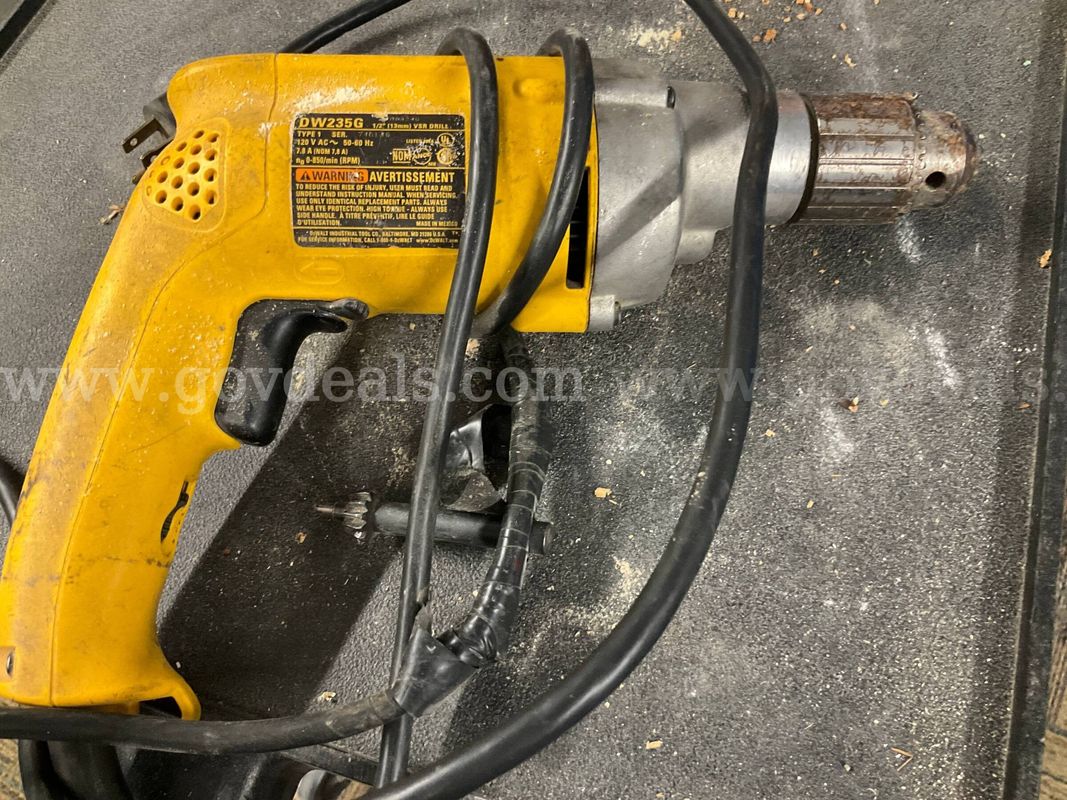 DeWalt DW235G 1/2" Heavy Duty VSR Corded Drill (7.8 Amp) w/ Chuck Key