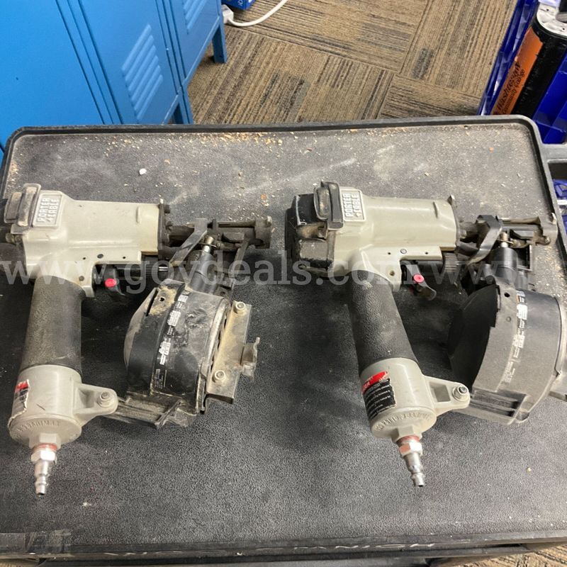 Pair (2) Porter-Cable RN175 Pneumatic 15° Coil Roofing Nailers