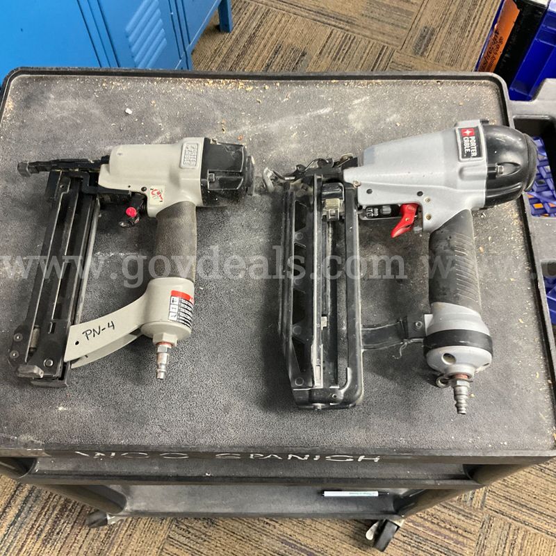 Porter-Cable Pneumatic Tool Pair - FN250C 16-Ga Finish Nailer & NS150A Narrow Crown Stapler