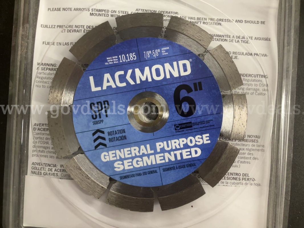 Lackmond 6" Segmented Diamond Saw Blade (SG6SPP) – Wet/Dry Cut – NEW