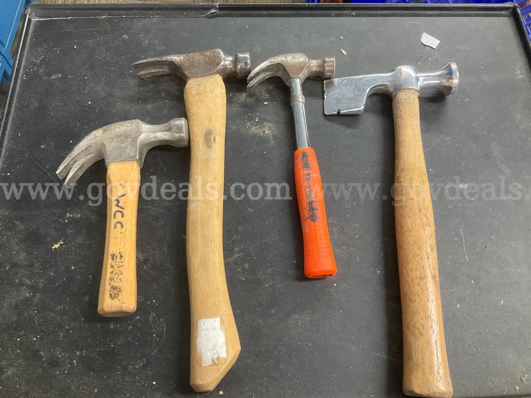 Assorted Hammer Lot of 4 – Drywall Axe, Mini Stanley, Claw Hammers
