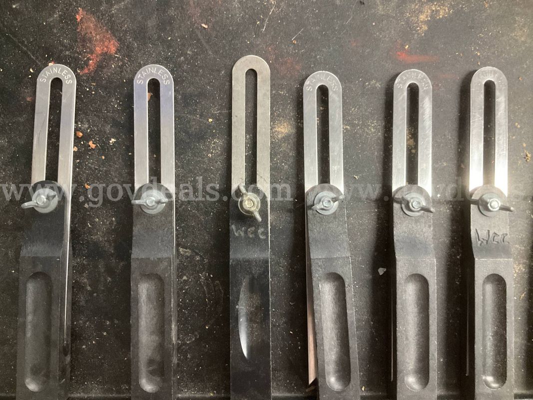 Lot of 6 Stainless Steel Sliding T-Bevel Gauges – Adjustable Angle Tools