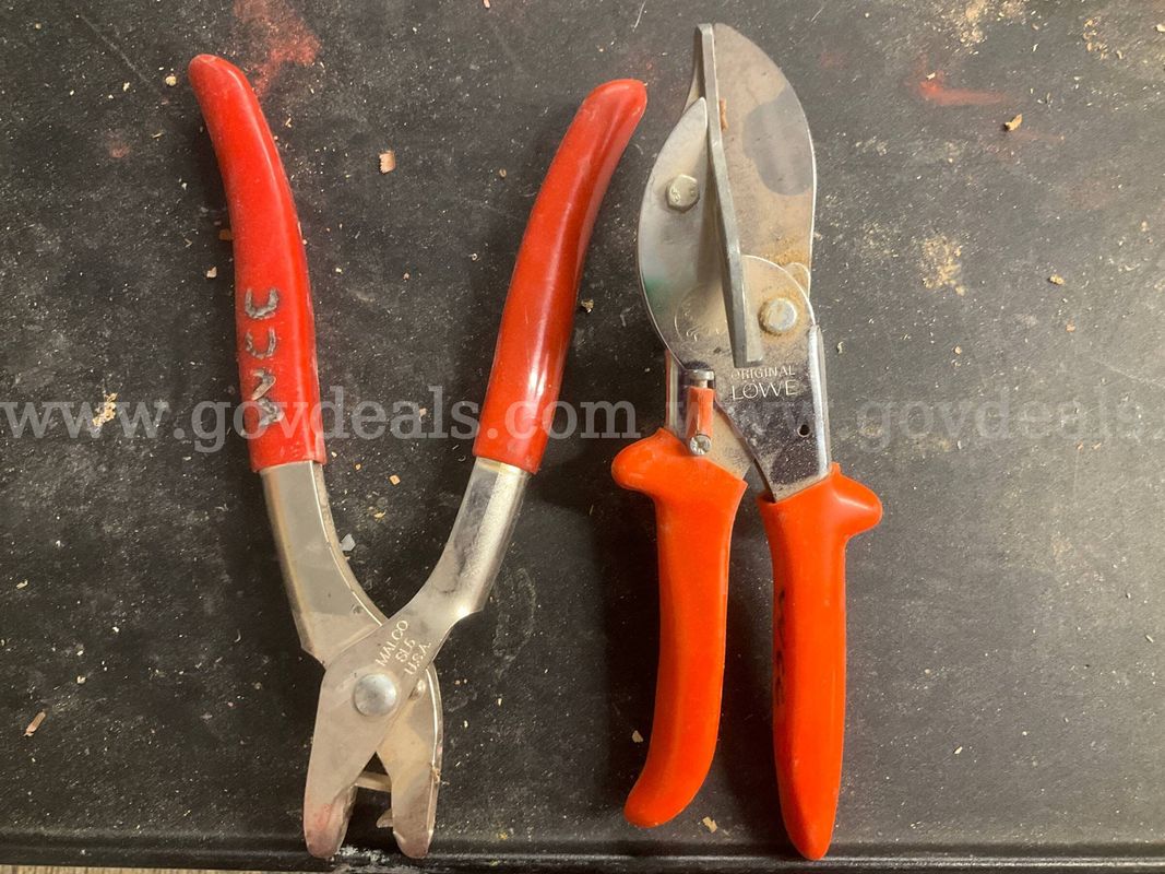 Lot of 2 Specialty Hand Tools: Malco SL1 USA Snap Lock Punch & Original LÖWE Shears