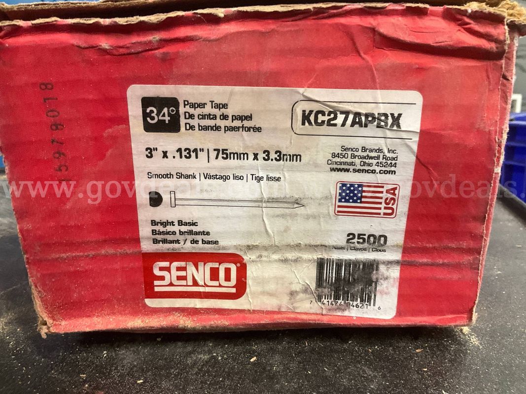 Senco KC27APBX 3" x .131" 34 Degree Paper Tape Framing Nails Bright
