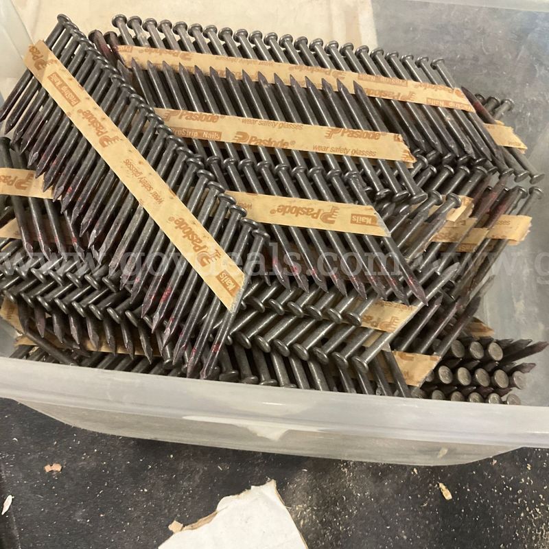Paslode Paper Collated Framing Nails - Large Lot w/ Storage Container