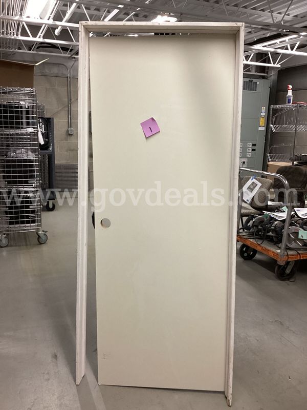 Pre-Hung Interior Flush Door with Frame – 72" x 28" (As-Is / Training Surplus)