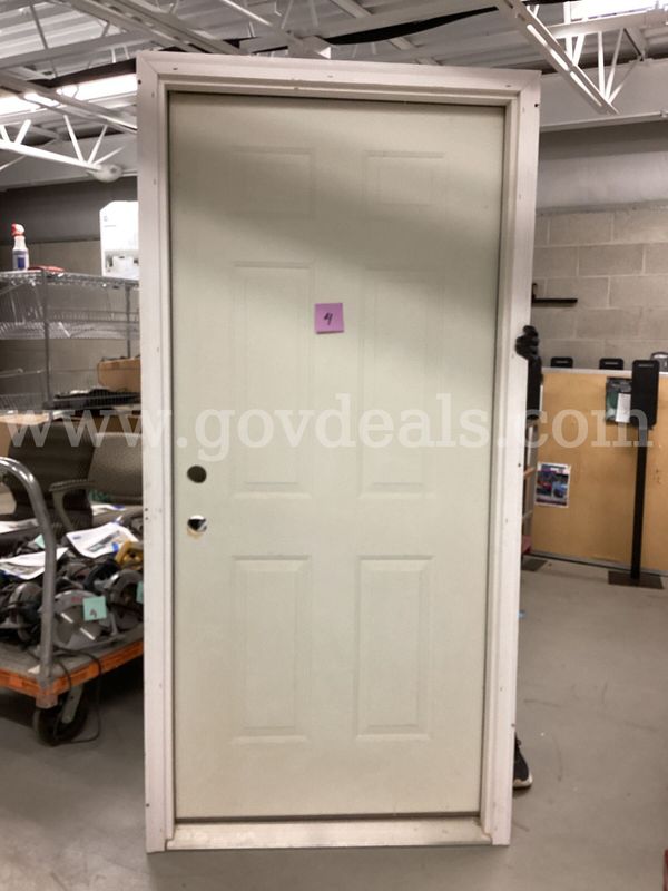 Builder's Classic 36" x 79" Pre-Hung Steel Exterior Entry Door - 6-Panel (RH In-Swing)