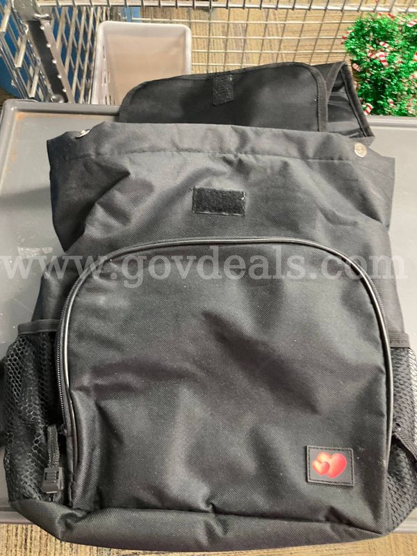 Black Diaper Bag Backpack with Insulated Lining & Travel Changing Pad - Unisex / Gender Neutral