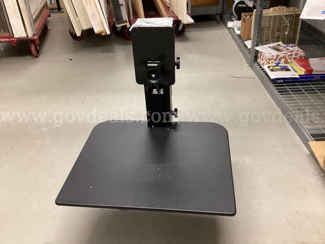 Victor Technology High-Rise Standing Desk Converter with VESA Monitor Mount - Black