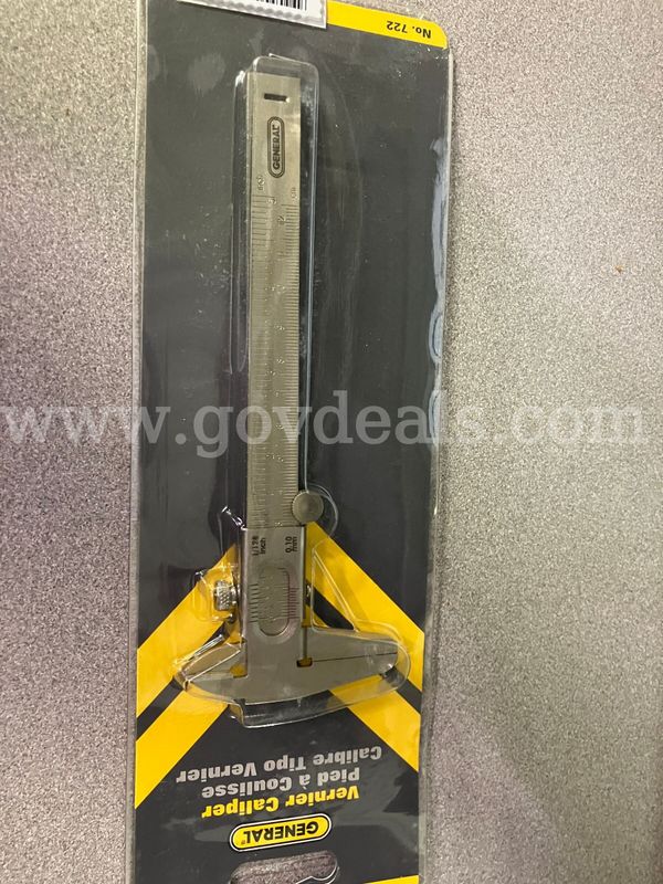General Tools No. 722 Vernier Caliper - 5 in / 125 mm Measuring Range - NEW (1 of 2)