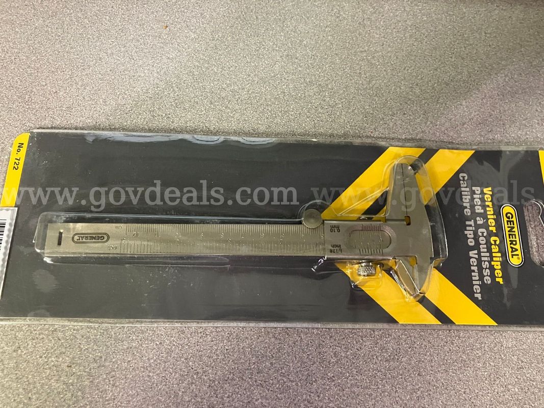 General Tools No. 722 Vernier Caliper - 5 in / 125 mm Measuring Range - NEW (1 of 2)
