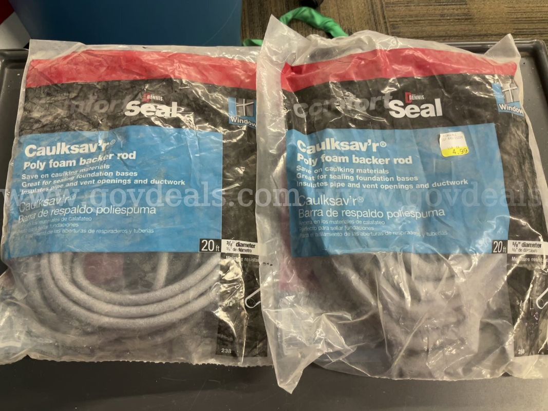 2 Pack W.J. Dennis Caulksav'r Poly Foam Backer Rod – 20 ft x 3/8" & 20 ft x 5/8"