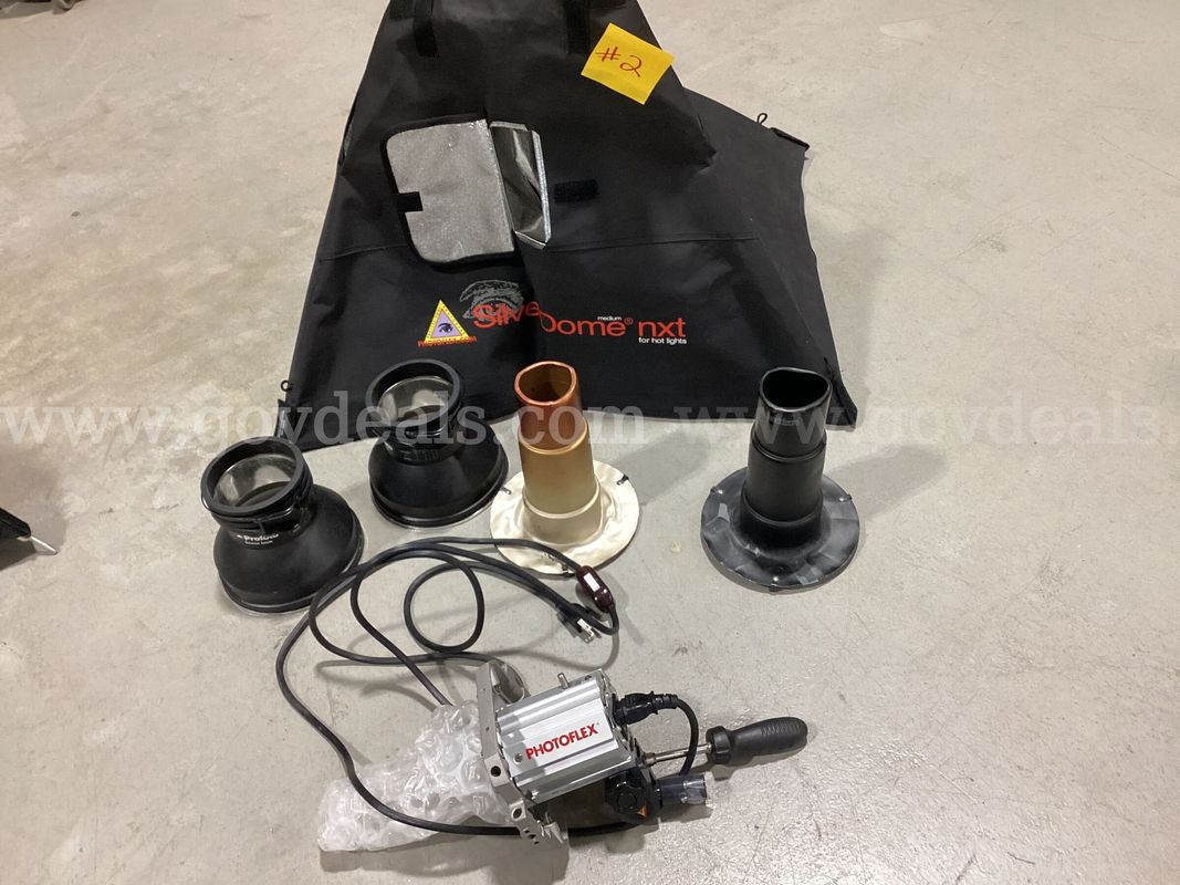Photoflex SilverDome nxt Medium Softbox Lot with Speed Rings & Lighting Accessories - Untested