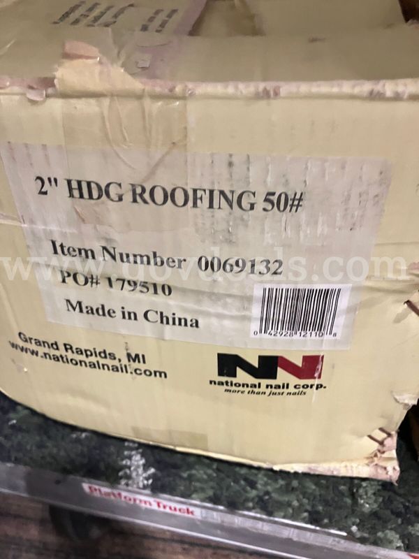 two bulk boxes of construction nails by National Nail Corp