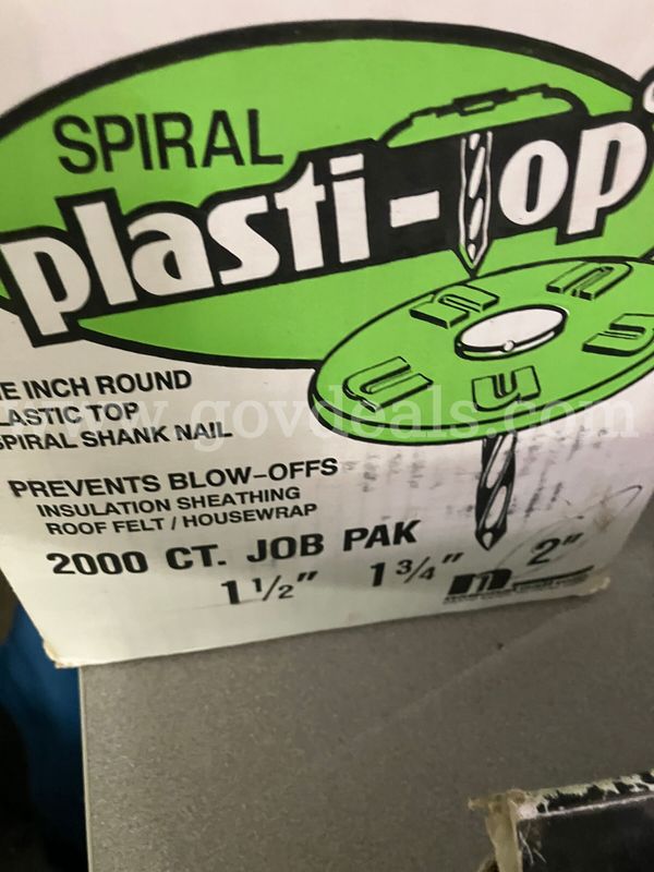 Lot of 2 Boxes 2" Round Plastic Cap Roofing Nails - Spiral Shank Housewrap / Roof Felt Fasteners